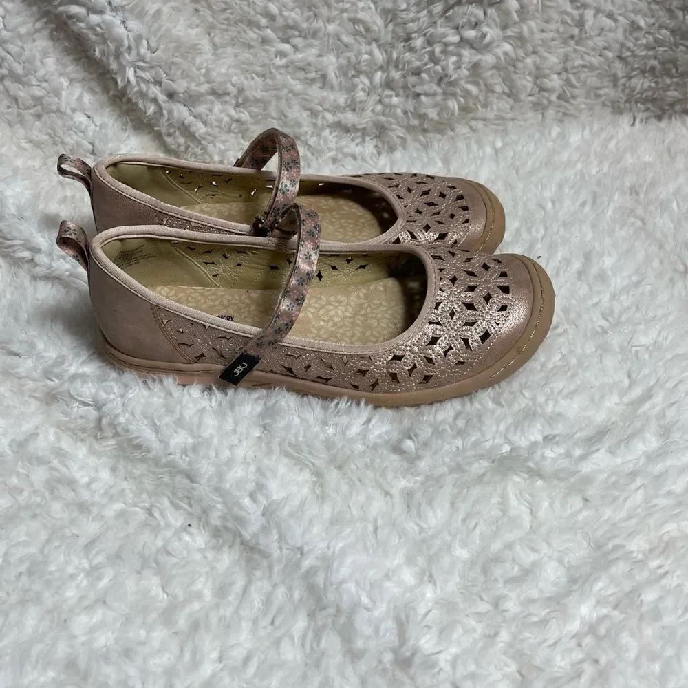 Jambu JBU Wildflower Perforated Mary Jane Rose Shimmer size 9